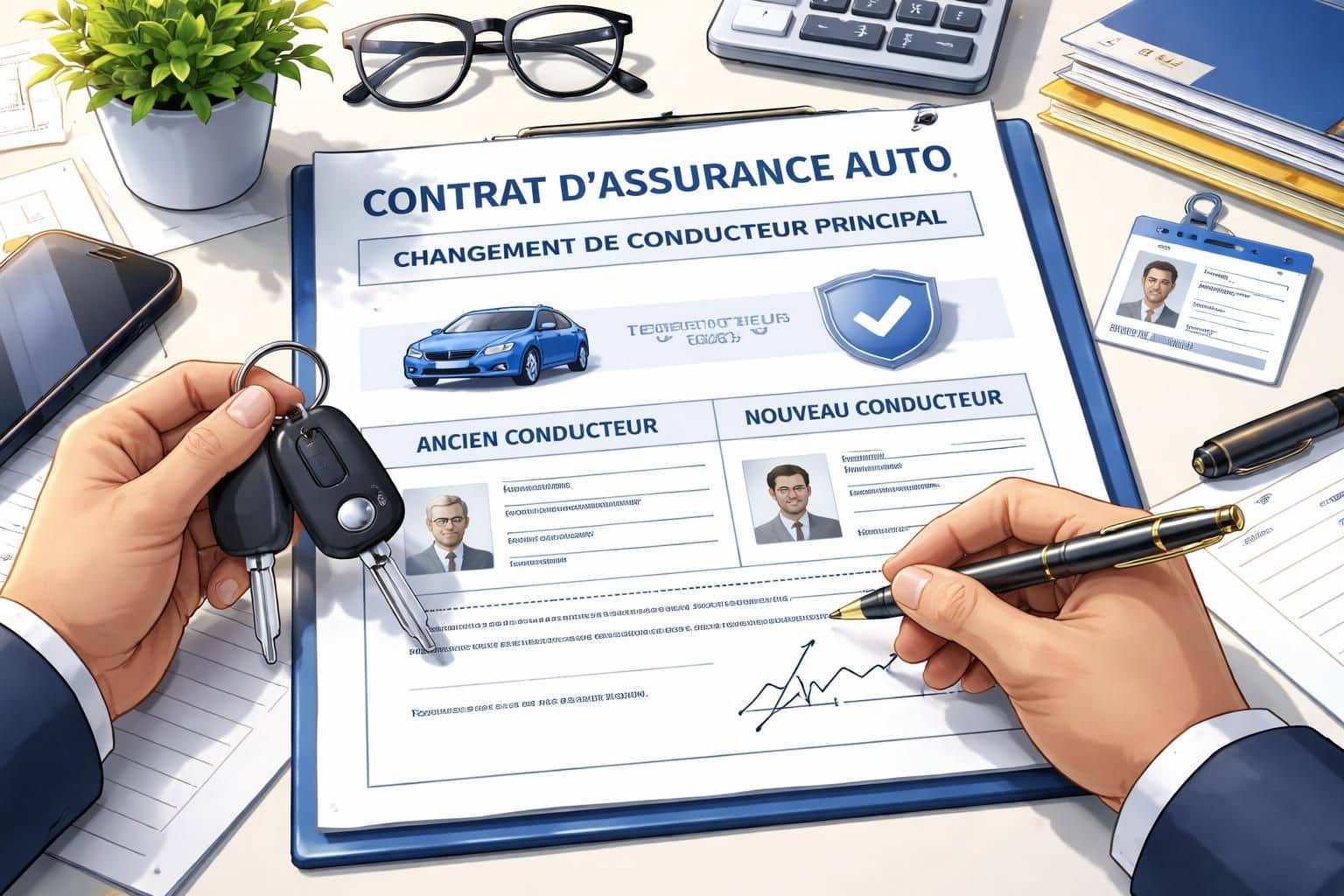 d&eacute;couvrez quelles informations d&eacute;clarer lors du changement de conducteur principal sur votre assurance auto pour rester bien couvert et &eacute;viter les surprises.